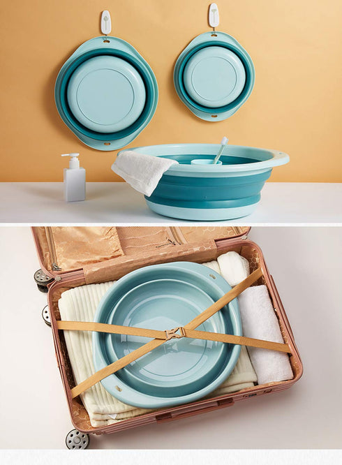 3-Pack Set, 3 Set Collapsible Wash Basin Baby Kids Wash Basin Dish Tub for Travel Home, Different Sizes Space Saving
