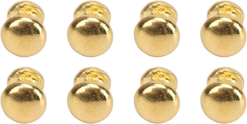SPYMINNPOO 8Pcs 1:12 Scale Miniature Round Head Knobs, Metal Dollhouse Door Handle Knobs