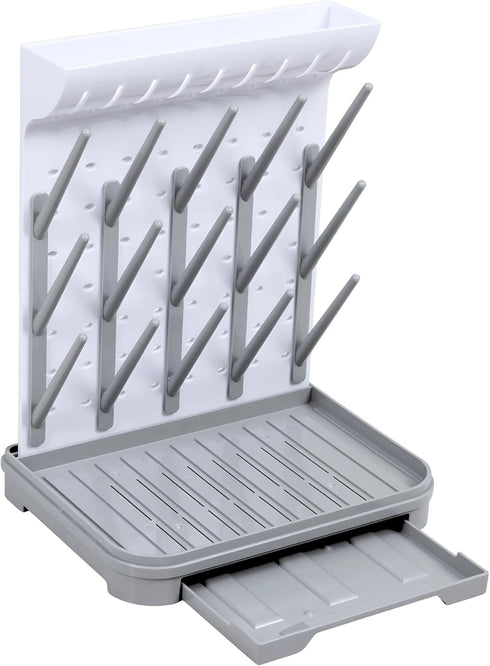 Velakade Baby Bottle Drying Rack Large Vertical Bottle Dryer for 15 Bottles, Space-Saving