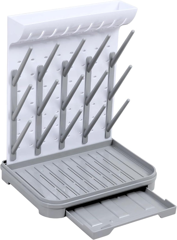 Velakade Baby Bottle Drying Rack Large Vertical Bottle Dryer for 15 Bottles, Space-Saving