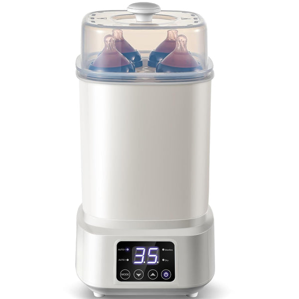 Baby Bottle Steamer and Dryer: 8 in 1 Compact Electric Steam -