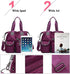 MINTEGRA Waterproof Multi Pocket Nylon Tote Bag for Women