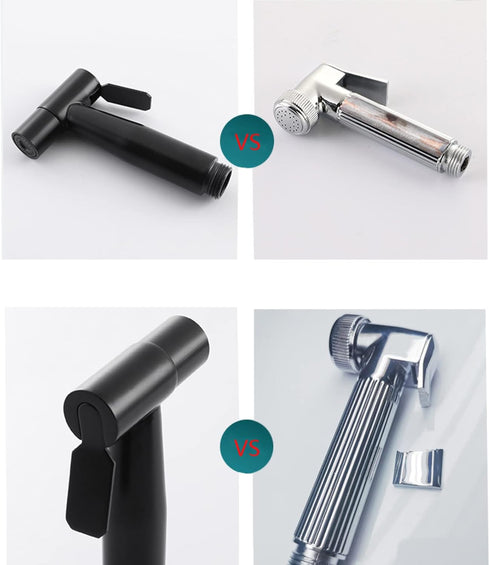 PDOLIGBDN Bidet Sprayer Head Black Shower Faucet Bidet Cloth Diaper Sprayer for Toilet Toilet Shower Head Black