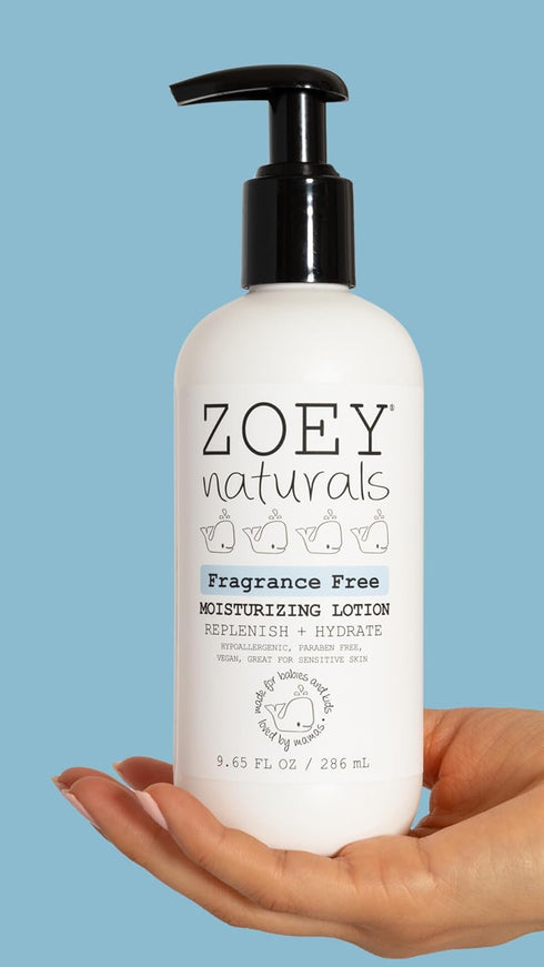 9.65 oz Zoey Naturals Fragrance-Free Baby & Toddler Lotion Pediatrician and Dermatologist Approved - Hypoallergenic