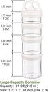BeneLabel Stackable Food Storage Containers - BPA-Free Tritan, Leakproof & Dishwasher Safe, 31 oz (White)