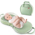 Portable Waterproof Leather Diaper Changing Pad Compact for Travel Diaper Bag, Easy