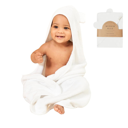 Munich Blue Baby Bath Hooded Towel for Boys and Girls - Soft