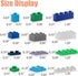 1000 Pieces Classic Building Bricks, 3 Stackable Base Plates 6.3" x 6.3" in Blue, Gray, and Green, Compatible with