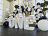 Blue Silver Balloons Garland Kit - 120 pcs Navy Blue and Silver Confetti Balloons Arch for Party Decoration