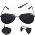 Gejoy 2 Pieces Playing Cosplay Set with Earpiece Earplugs and Sunglasses (Black Glasses Frame)