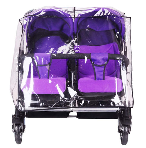 Twin Rain Cover for Double Stroller – Universal Waterproof Side by Side Baby Stroller Raincoat for Outdoor Protection
