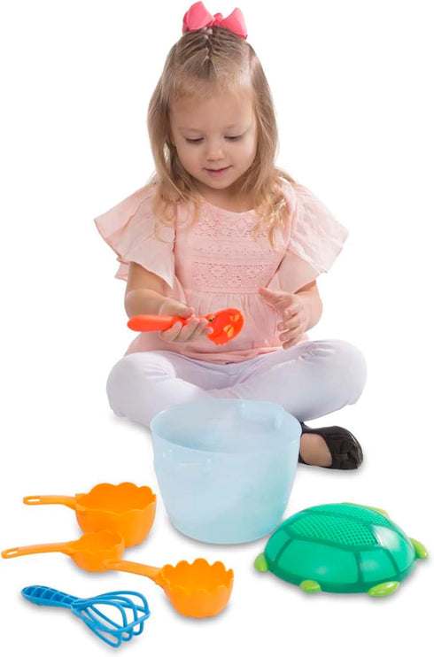 Melissa & Doug Sunny Patch Seaside Sidekicks Sand Baking Set - Beach Toy for Kids Ages 3+