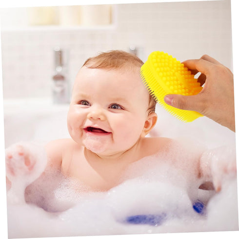 Bath Brush Soft Silicone Hair Care Brush for Newborns Ergonomic Handle for Gentle Scalp for Healthy Hair Growth