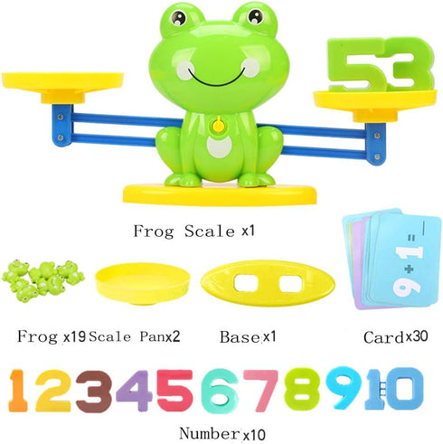 miYou STEM Math Toy - Educational Balance Game and Counting Frog Set for School Kids Ages 3-7