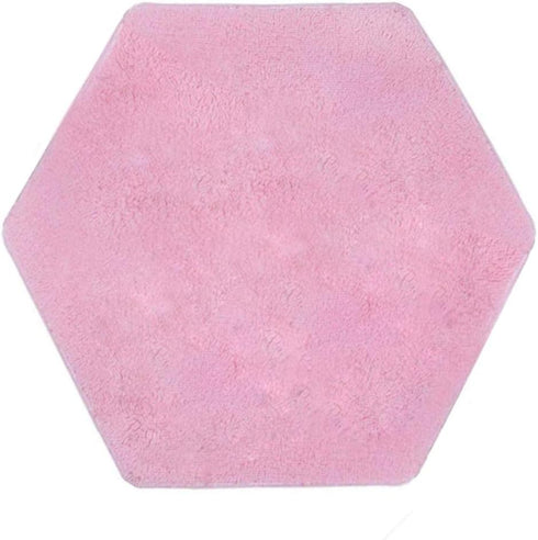 WERSHOW Hexagon Coral Rug - Ultra Soft Carpet for Princess Castle Playhouse Bedroom