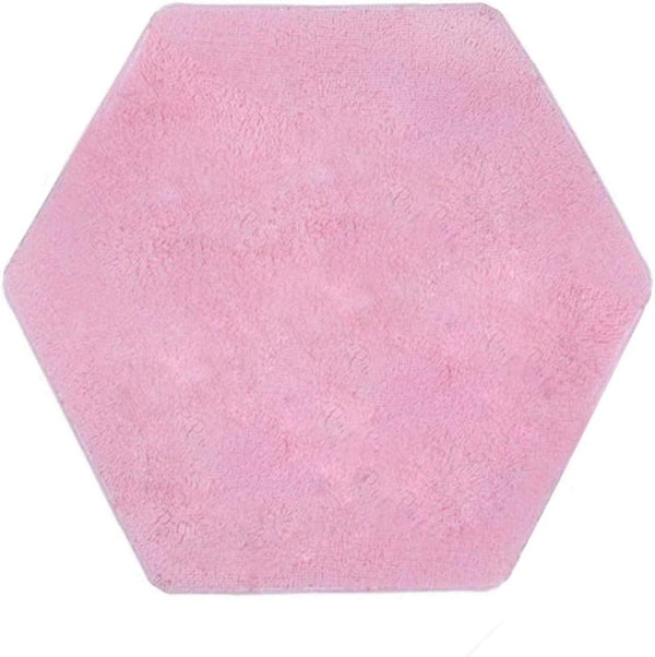 WERSHOW Hexagon Coral Rug - Ultra Soft Carpet for Princess Castle Playhouse Bedroom