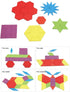 155 Pcs Wooden Pattern Blocks Set, Geometric Shape Puzzle for Kids Ages 4-8 with 24 Pcs Design Cards