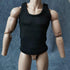 1/6 Custom Scale T-Shirt Sleeveless Vest Clothes for 12" Male & Female Action Figures (Black + White)