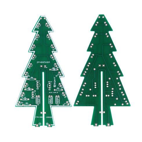Colorful LED RGB Flashing Christmas Tree DIY Kits - Electronics 3D Xmas Tree Module for Practice Learning