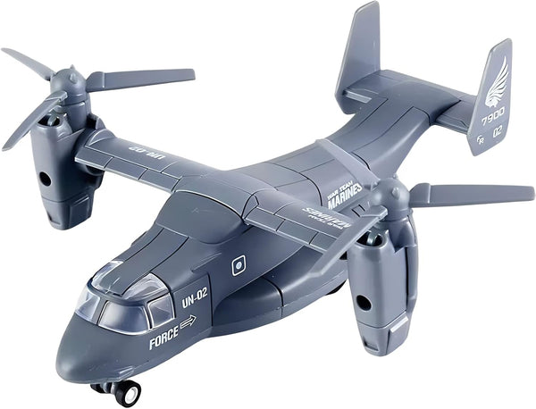 Diecast Metal Military Transport Helicopter Plane - 1:400 Scale Alloy Model Twin-Engine