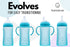 3-in-1 NB+,3M,6M,12M 8 oz) Glass Sippy Cups for Toddlers | Silicone Coated Glass Baby Bottles | Non-Toxic Transition