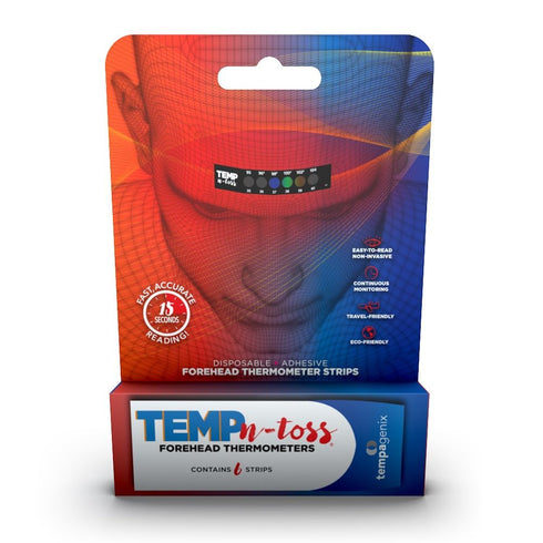 Fast Reading Disposable Forehead Thermometer Strips - Temp-N-Toss for Accurate Adult Temperature Measurement