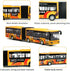 City Bus Toy for Kids, Die Cast Alloy Pull Back Vehicles, Electric Bus with Sounds and Lights Educational Gift