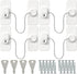 4Pcs Window Safety Lock, Self Adhesive Childproof Security Lock with Screws and Key for Home Windows