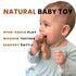 HIPPO TOYS Set 0-12 Natural Wooden Teether & Rattle for Babies Months | Montessori Sensory Toys | Plastic-Free