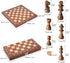 3-in-1 Chess Backgammon Checkers Set - 11 inch Wooden Board Game with Folding Carrying Case for Travel