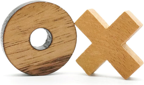 BSIRI Tic Tac Toe Wooden Board Game with X-O Pieces, Unique Gifts for Kids and Adults