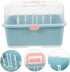 Large Capacity Bottle Storage Box with Drying Rack for Pacifiers and Tableware Portable Feeding Organizer in Bright