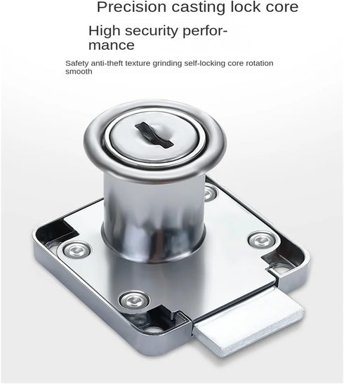 QXCIVR Drawer Lock Cabinet Drawer Latch Locks Furniture Door Lock Hardware Desk Lock Wardrobe Cabinet Door Locks
