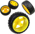 ThtRht 8 Pack 1:48 TT Motor Wheels Replacement Smart Car Robot Wheel Tyres Model Gear Spare Parts for Gearbox RC Chasis