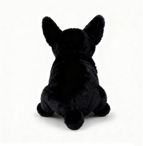 TUKVESZE 8.6 inch French Bulldog Stuffed Animal, Realistic Puppy Plush Cute Soft Dog Gifts for Boys and Girls (Black)