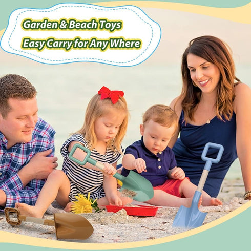 16" 3 Pack Wood Kids Garden Tool Shovels Toys, Avocado Beach Spades Sand Shovels Toys for Adults Gardening Tools Kit