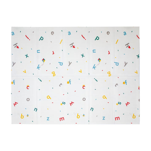77" 58" Nuby Reversible Baby Floor Mat - Foldable and Lightweight Foam Infant Play Mat - x - Easy Storage and Travel