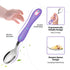 Lehoo Castle Toddler Fork and Spoon Set, 6pcs Safety Stainless Steel Utensils, Light Purple & Blue for Kids
