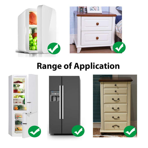 Fridge Lock, Refrigerator Locks, Freezer Lock with Key for Child Safety, White Fridge Lock