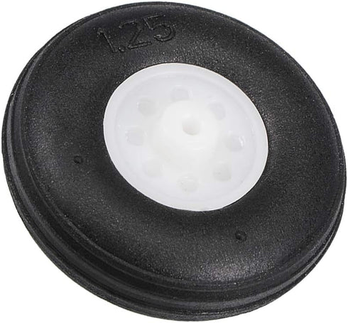 uxcell Tire and Wheel Sets for RC Airplane, PU Sponge Tire with Plastic Hub, 1.25" 2pcs