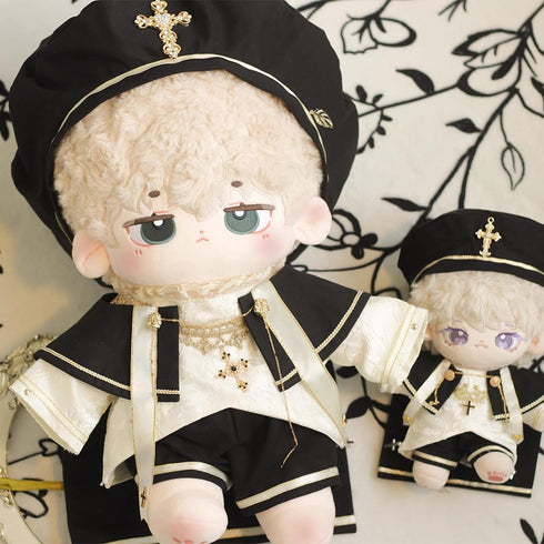 niannyyhouse Doll Clothes Accessories for 20cm Plush Toy - European Style Hat, Shirt, Pants, Shawl, Leather Shoes (20cm)