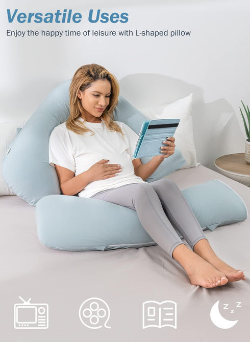 INSEN Pregnancy Pillow for Sleeping,Maternity Body Pillow for Pregnancy Women,Pregnancy Support Pillow for Back, Hip