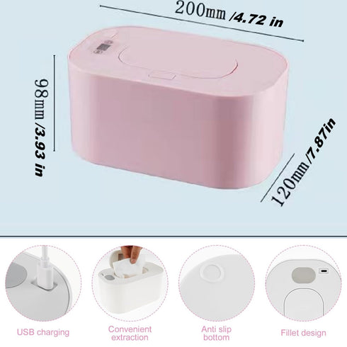 BIFENGSHUNCAI Portable Baby Wipe WarmerWipe Warmer and Baby Wet Wipes Dispenser to Even Heating, Wipe Heater