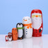 Yoption 6Pcs Christmas Russian Nesting Dolls, Handmade Wooden Santa Claus Dolls Gift for Kids