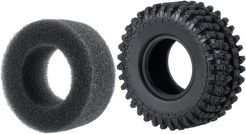 4PCS 1.0" Crawler Tires Rubber Wheel Tires for 1/24 Axial SCX24 RC Crawler Car (54mm)