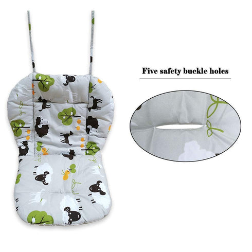 Belt(2 High Chair Pad, Ancho Grey Background Sheep Pattern Highchair/seat Cushion Protective Film Breathable Pad