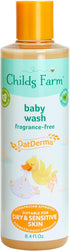 Childs Farm, OatDerma Baby Wash, Fragrance-Free, Gently Cleanses and Soothes, Suitable for