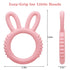 Silicone Babies Teethers, Baby Teething Toys for Soothe Sore Gums, BPA Free, Easter Gifts for Boys and Girls, Pink