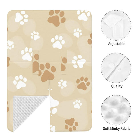 Hcpwzrf Dog Paw Print Brown Baby Car Seat Cover & Nursing Cover - Breathable Stretch Multi-Use Cover for Breastfeeding
