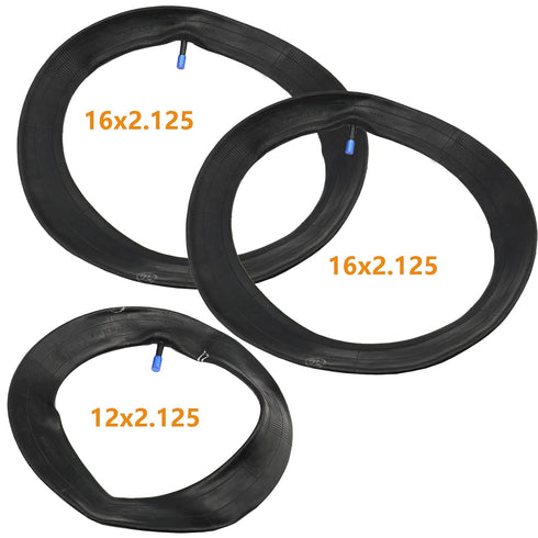 16'' x2.15 x2 Back and 12.5'' x2.15 x1 Front Premium Explosion Proof Tire Tube Set for BOB Revolution Strollers